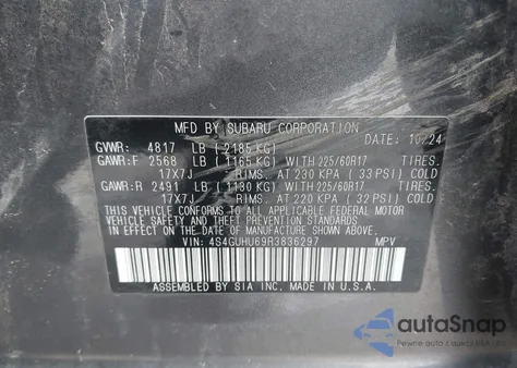 2024 Subaru Crosstrek Wilderness z USA, uszkodzony, nr VIN 4S4GUHU69R3836297